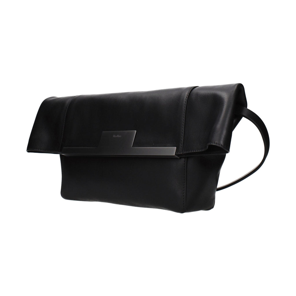 Max Mara Black Leather Shoulder Bag