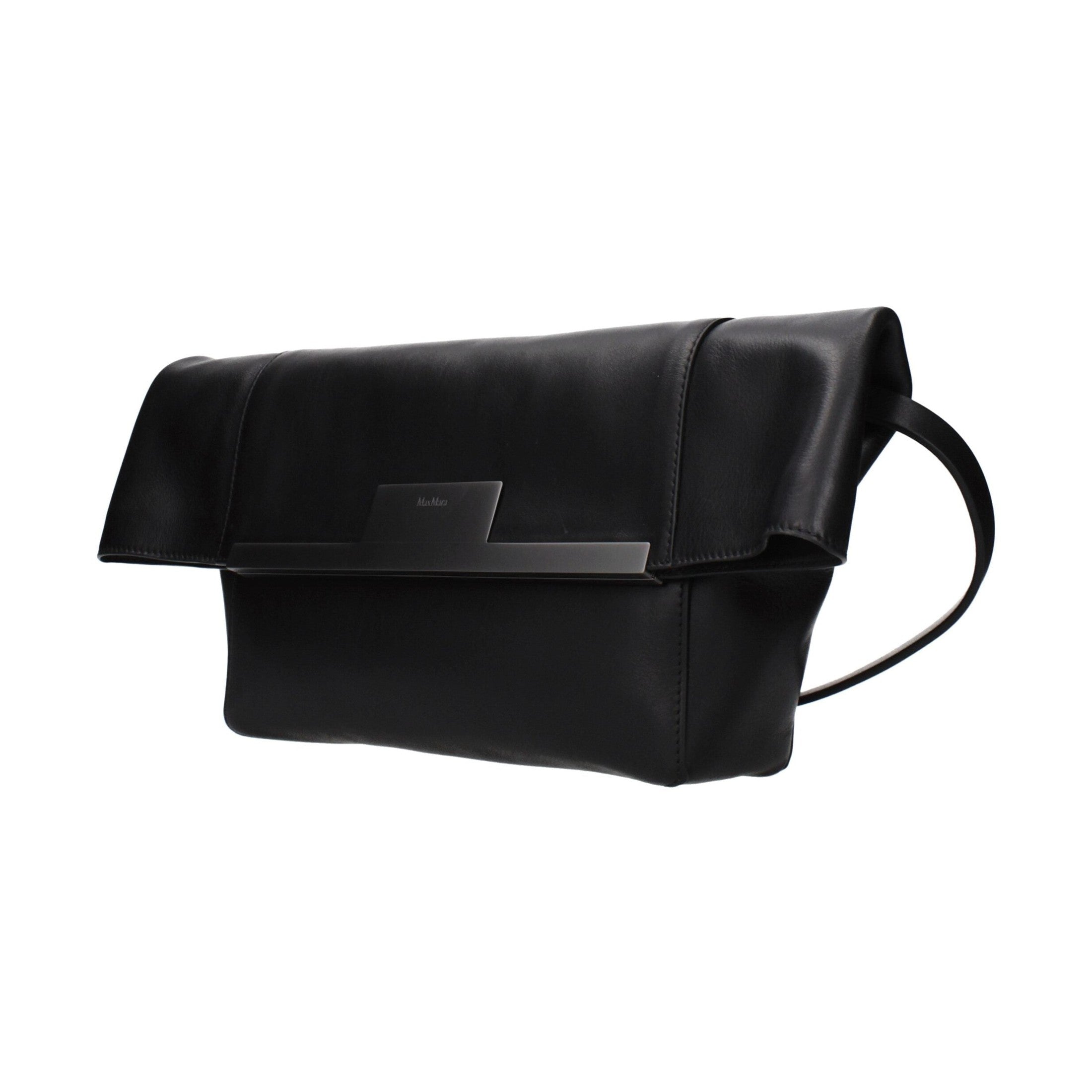Max Mara Black Leather Shoulder Bag