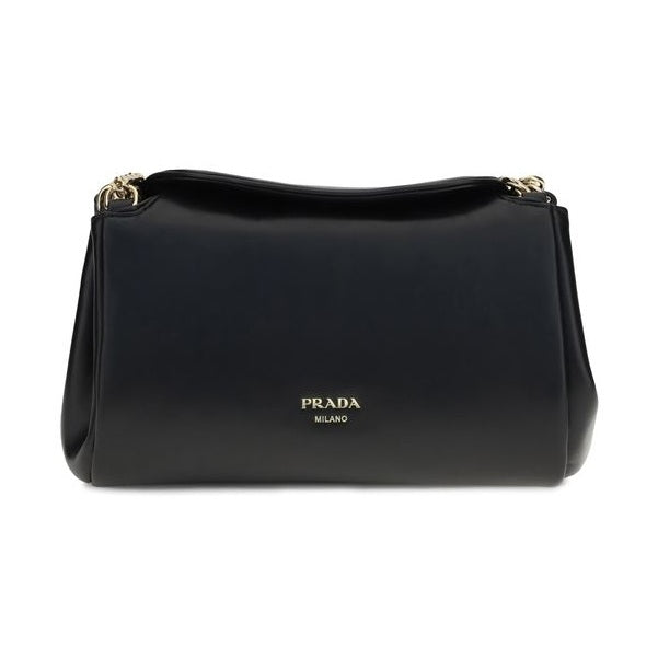 Prada Black Calf Leather Bos Taurus Shoulder Bag