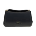 Prada Black Calf Leather Bos Taurus Shoulder Bag