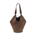 Khaite Brown Calf Leather Bos Taurus Shoulder Bag
