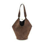 Khaite Brown Calf Leather Bos Taurus Shoulder Bag