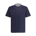 Brunello Cucinelli Blue Cotton T-Shirt