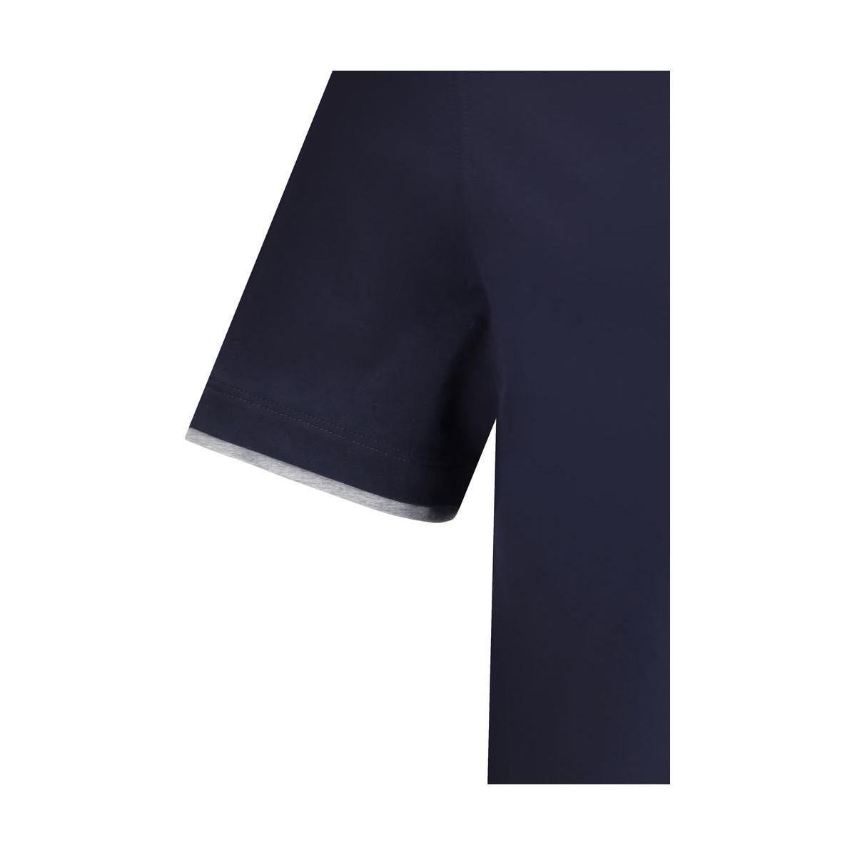 Brunello Cucinelli Blue Cotton T-Shirt