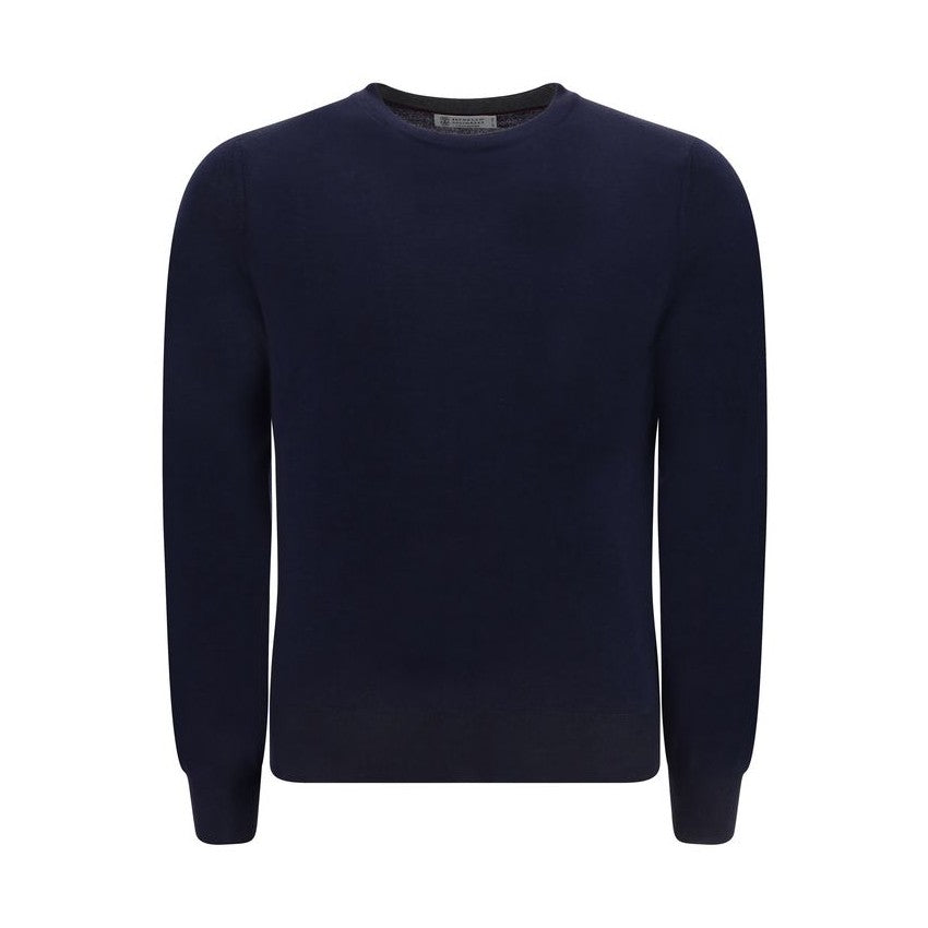 Brunello Cucinelli Blue Wool Oves Aries Sweatshirt