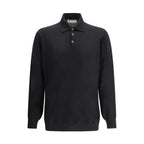 Brunello Cucinelli Black Cashmere Polo Shirt