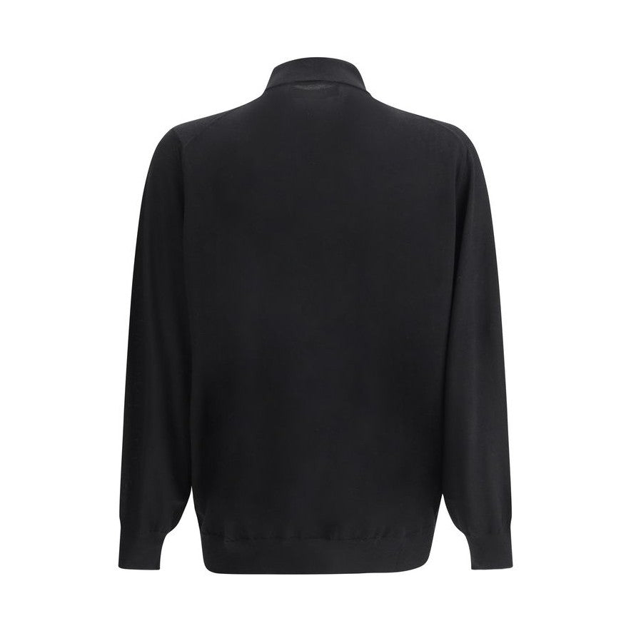 Brunello Cucinelli Black Cashmere Polo Shirt