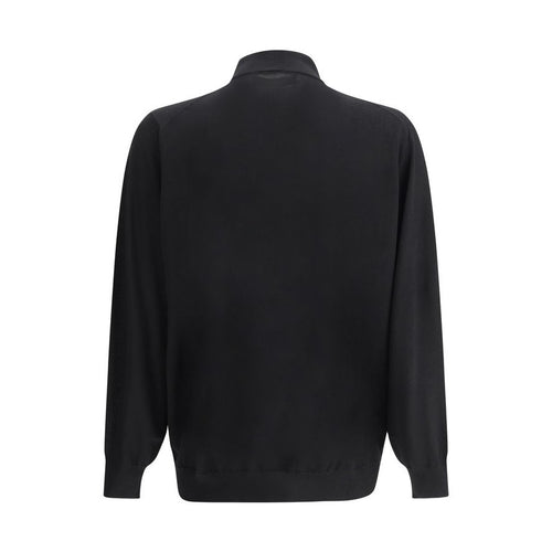 Brunello Cucinelli Black Cashmere Polo Shirt