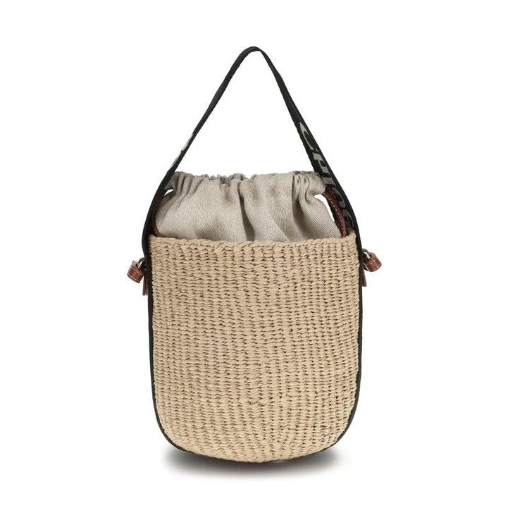 Chloé Beige Raffia Backet Bag
