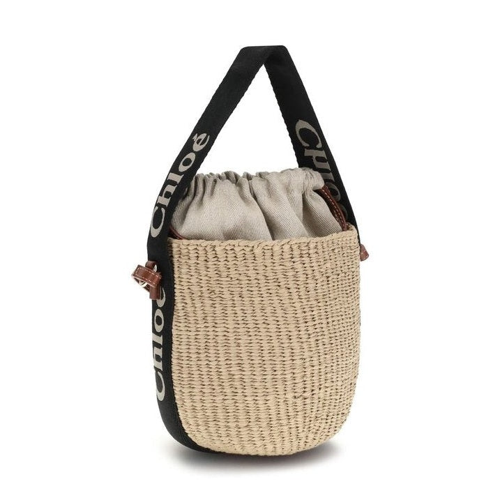 Chloé Beige Raffia Backet Bag