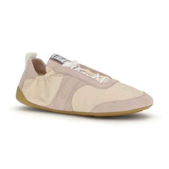 Chloé Beige Nylon Athletic Sneakers