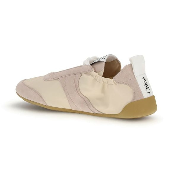 Chloé Beige Nylon Athletic Sneakers