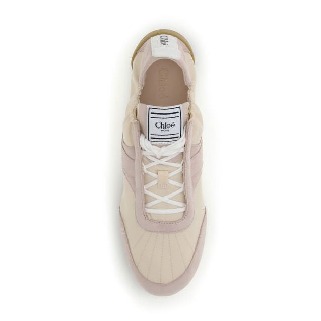 Chloé Beige Nylon Athletic Sneakers