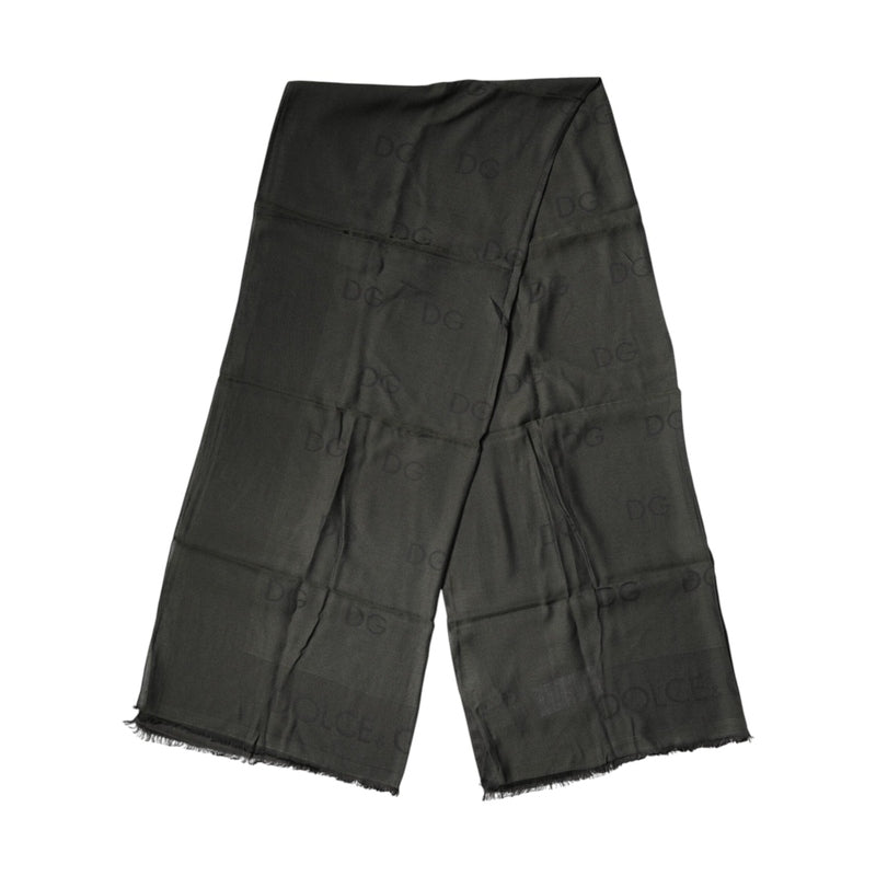 Dolce & Gabbana Black Modal Neck Wrap Men Shawl Men Scarf