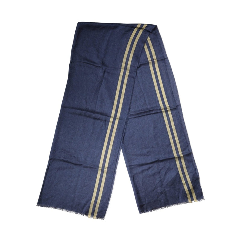 Dolce & Gabbana Blue Cashmere Neck Wrap Shawl Fringes Scarf