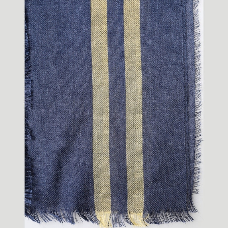 Dolce & Gabbana Blue Cashmere Neck Wrap Shawl Fringes Scarf