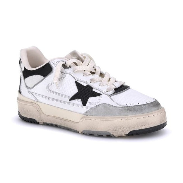 Golden Goose White Calf Leather Bos Taurus Chunky Sneakers