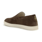 Brunello Cucinelli Brown Calf Leather Bos Taurus Slip-On Loafers