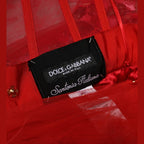 Dolce & Gabbana Red Floral Off Shoulder A-line Gown Dress