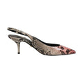 Dolce & Gabbana Multicolor Leather Heels Slingback Shoes