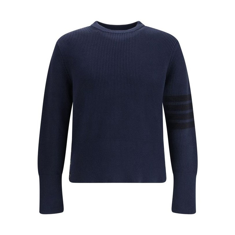 Thom Browne Blue Cotton Sweatshirt