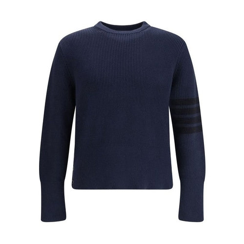 Thom Browne Blue Cotton Sweatshirt