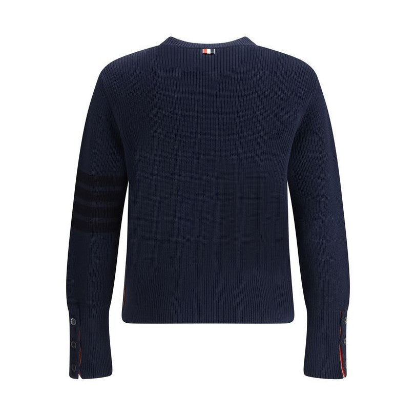 Thom Browne Blue Cotton Sweatshirt