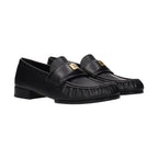 Givenchy Black Leather Slip-On Loafers