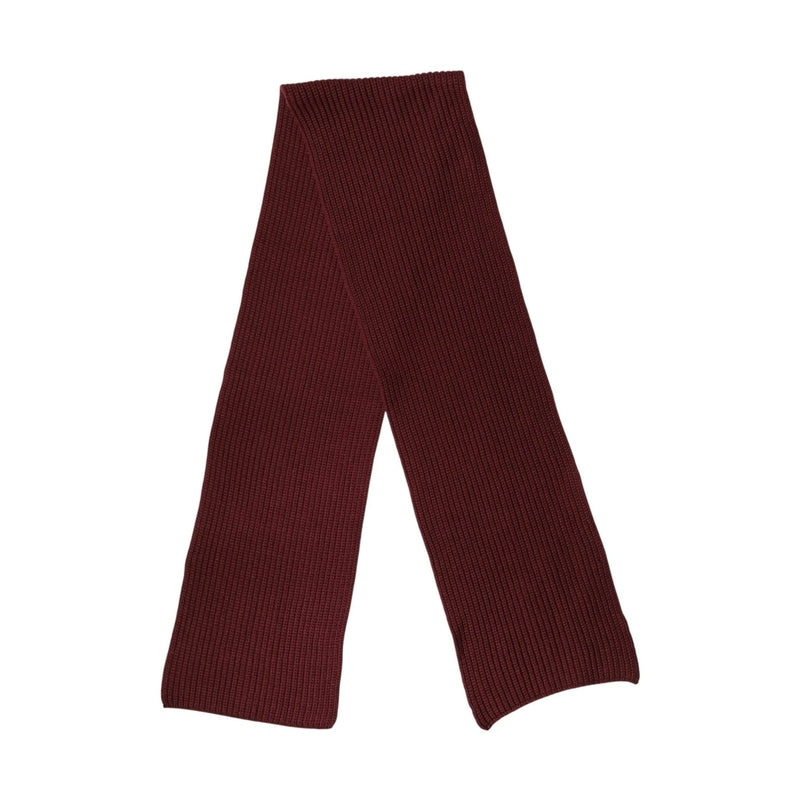 Dolce & Gabbana Maroon Cashmere Knitted NeckWrap Shawl Scarf