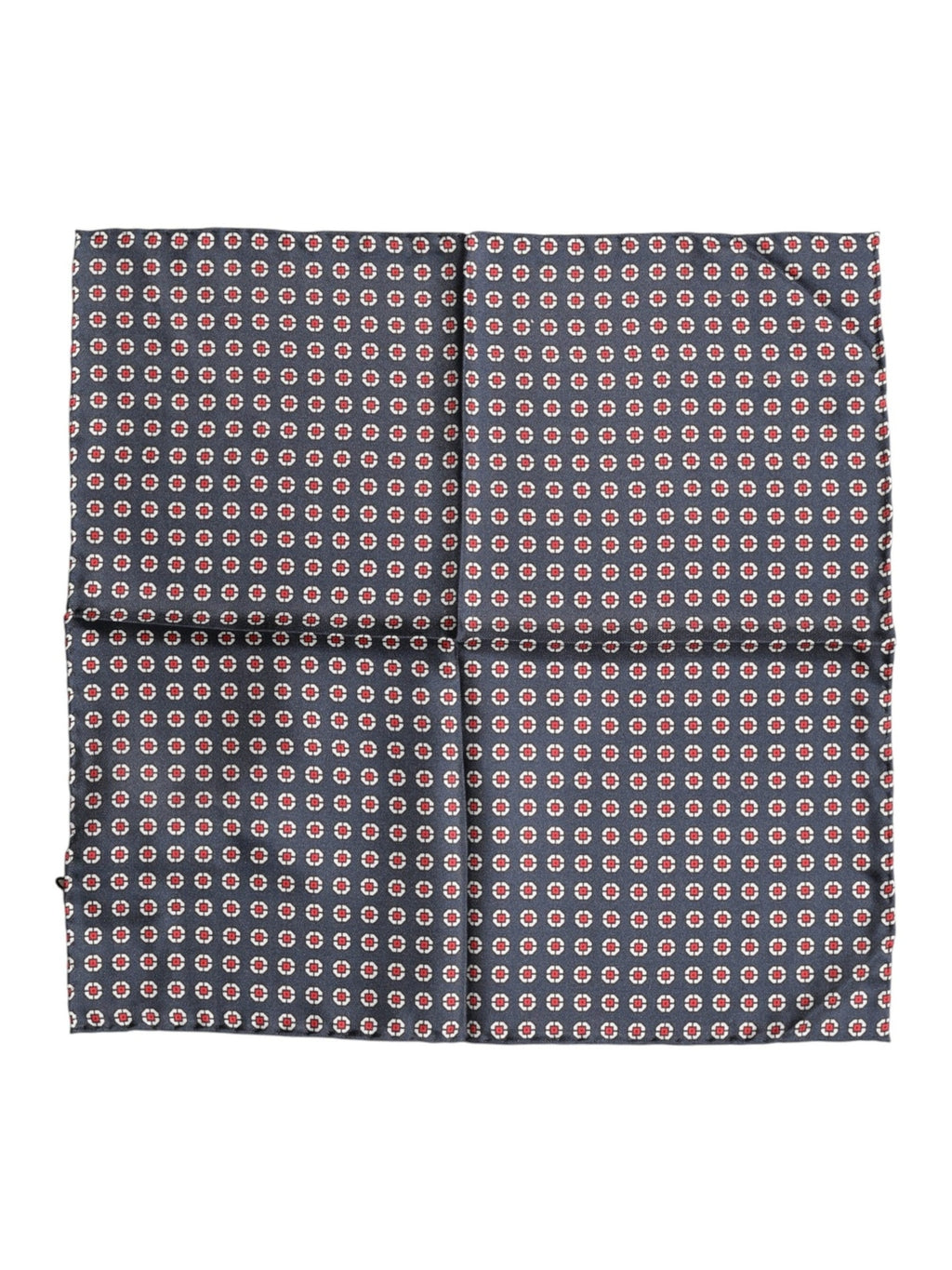Dolce & Gabbana Blue Patterned Silk Square Handkerchief Scarf