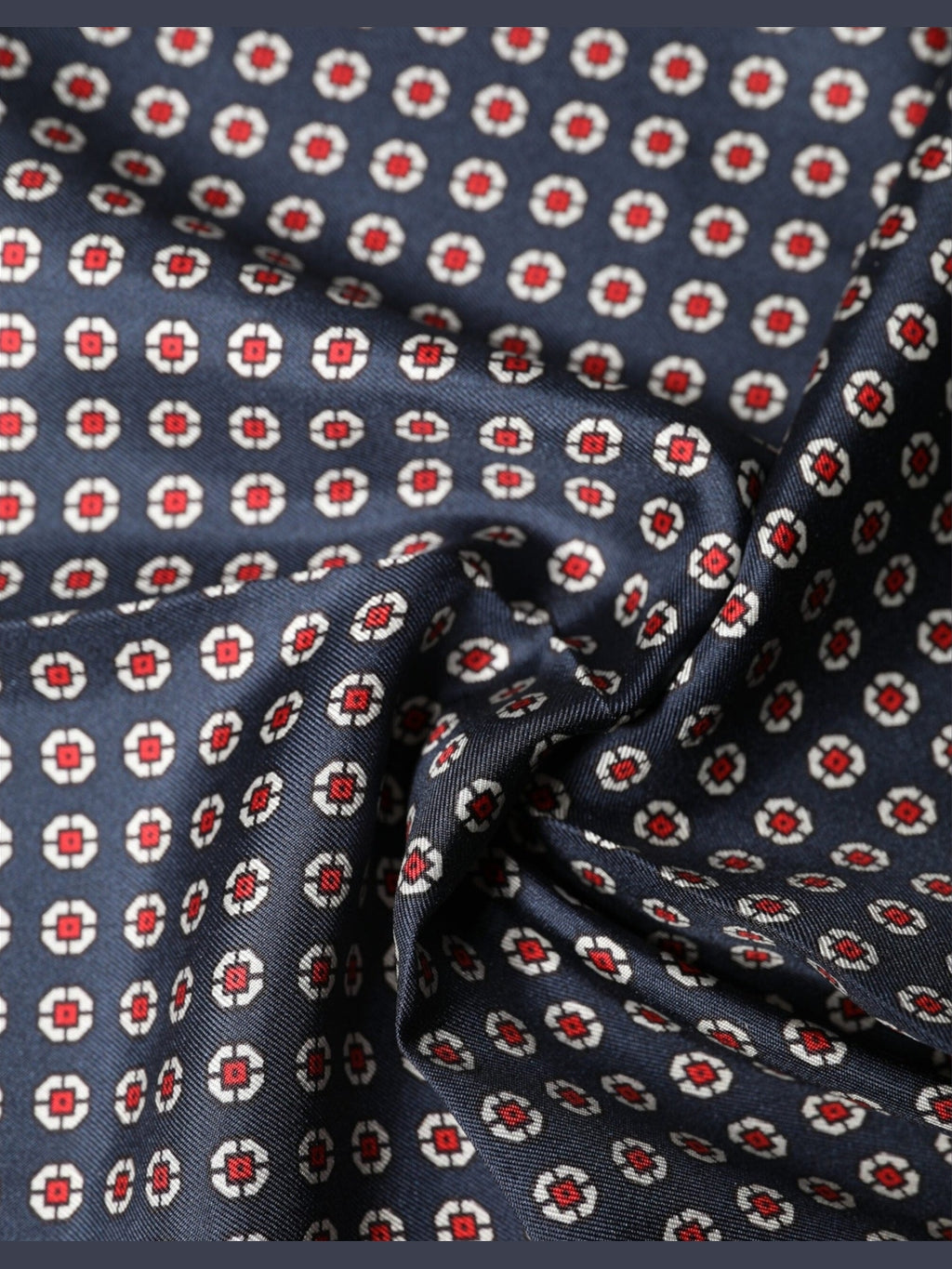 Dolce & Gabbana Blue Patterned Silk Square Handkerchief Scarf