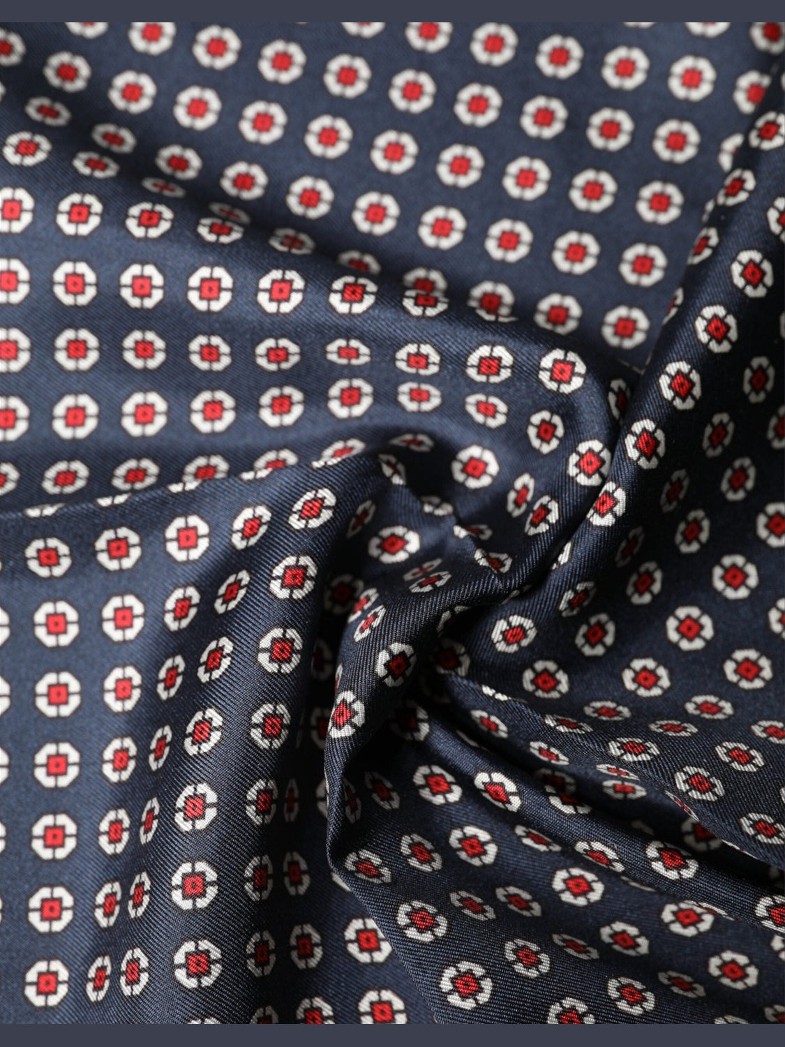 Dolce & Gabbana Blue Patterned Silk Square Handkerchief Scarf