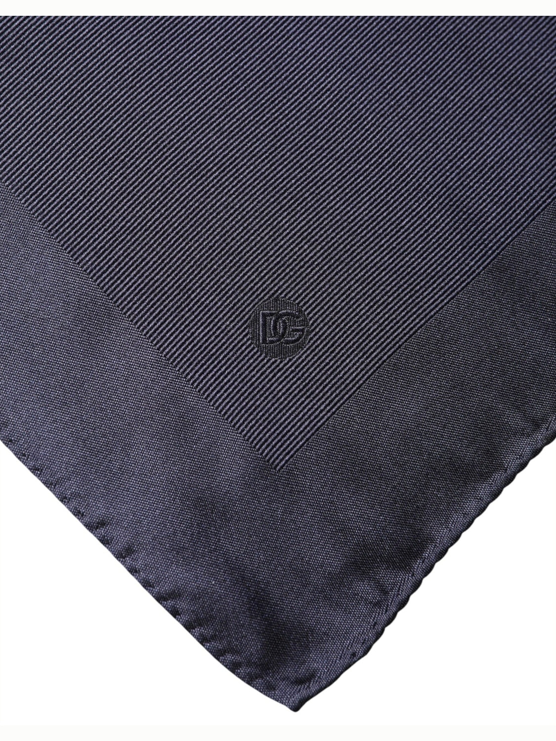 Dolce & Gabbana Blue Logo Silk Men Square Handkerchief Scarf