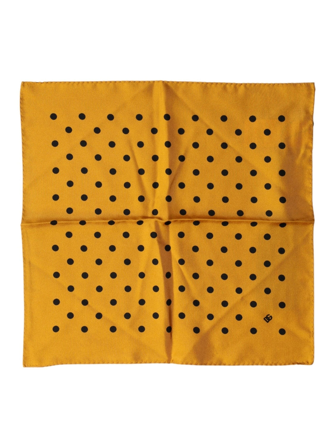 Dolce & Gabbana Orange Polka Dot Square Handkerchief Scarf