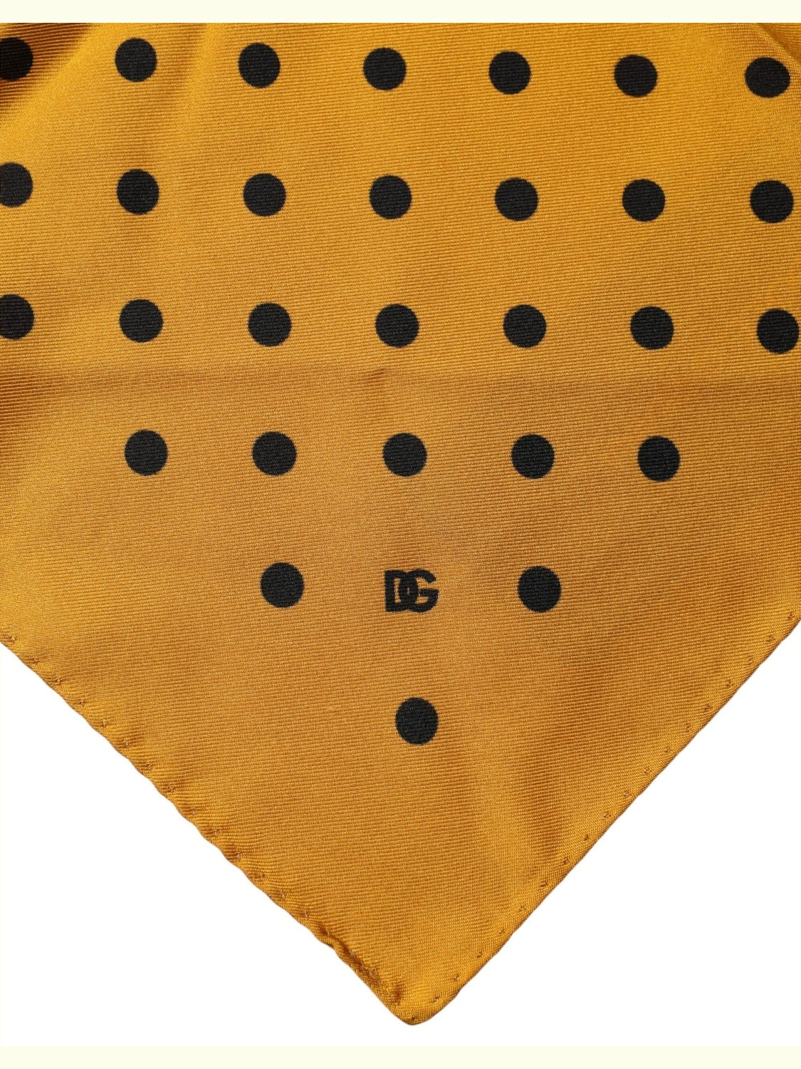 Dolce & Gabbana Orange Polka Dot Square Handkerchief Scarf