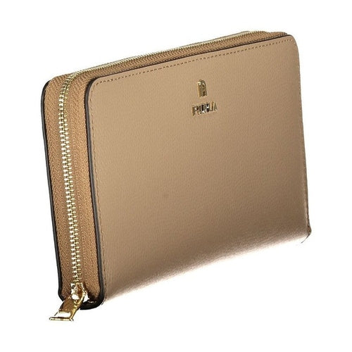 Furla Beige Leather Woman Wallet