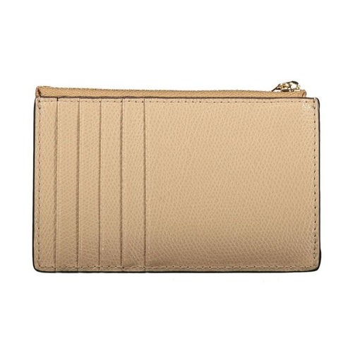 Beige Leather Women Wallet