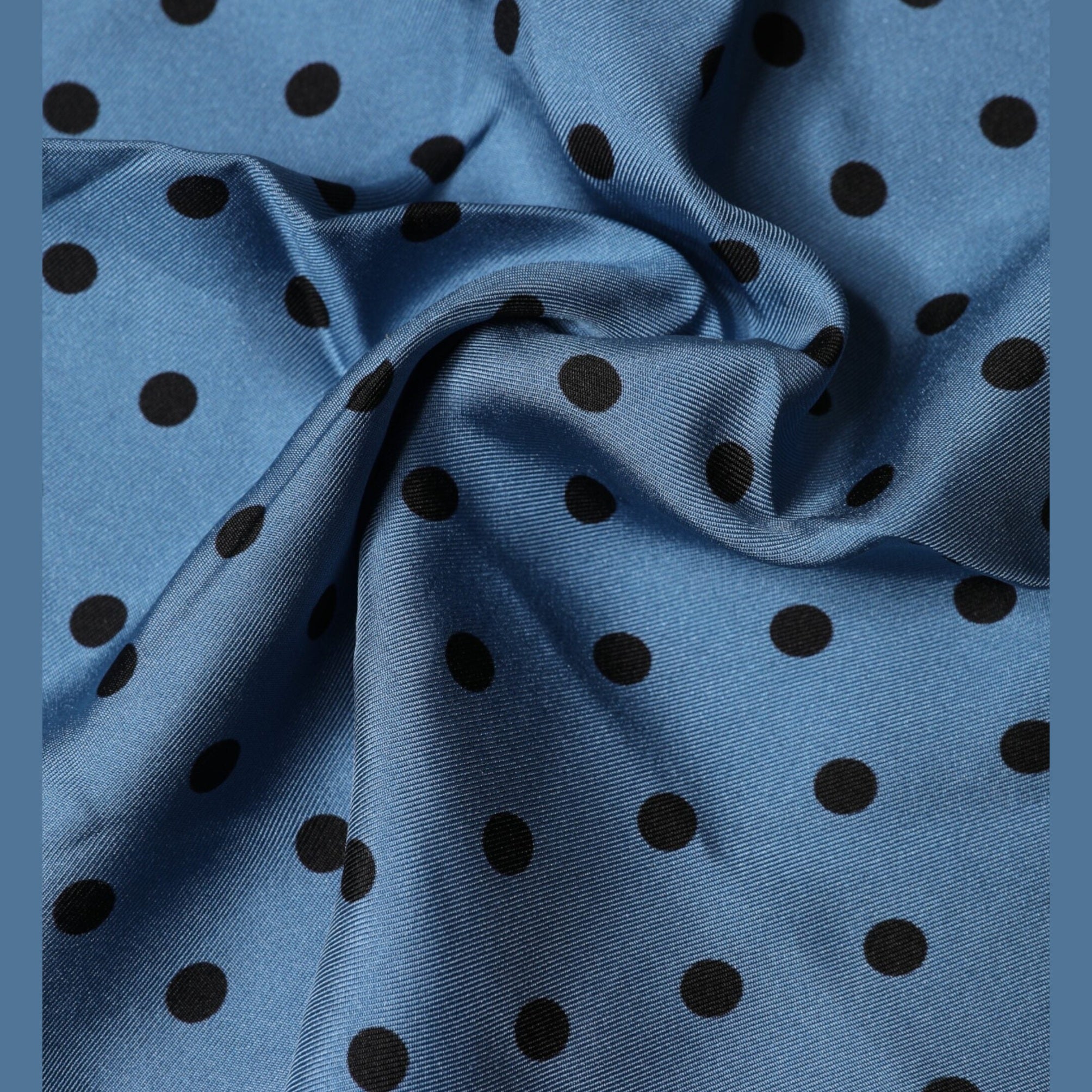 Dolce & Gabbana Blue Polka Dot Square Handkerchief Scarf