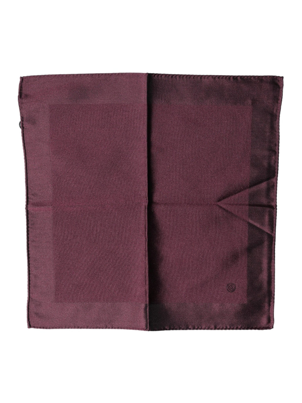Dolce & Gabbana Maroon Logo Silk Square Handkerchief Scarf