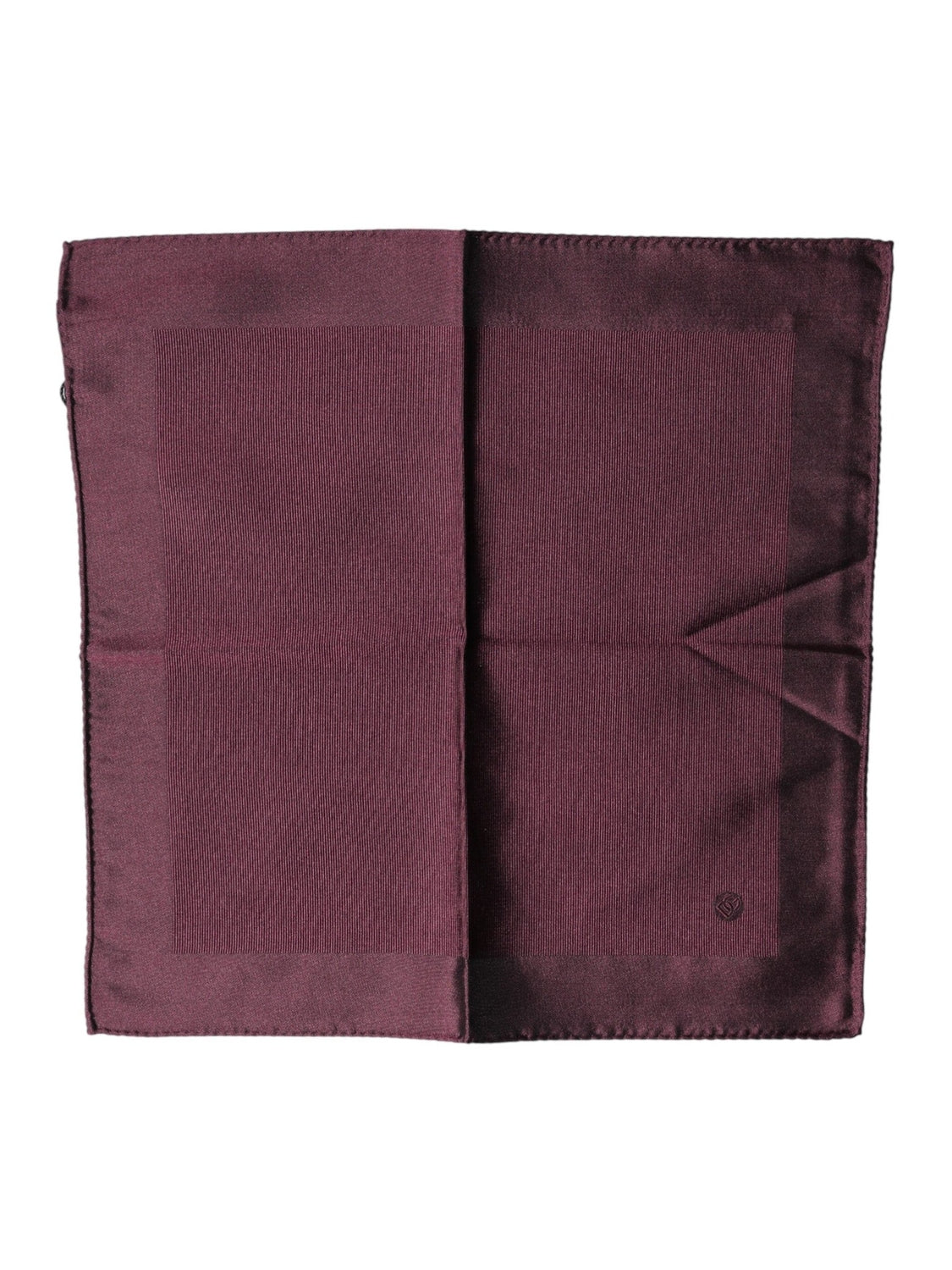 Dolce & Gabbana Maroon Logo Silk Square Handkerchief Scarf
