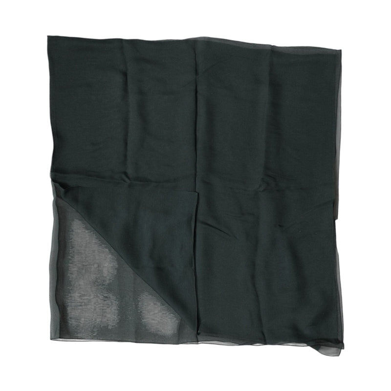 Dolce & Gabbana Dark Green Silk Neck Wrap Foulard  Scarf