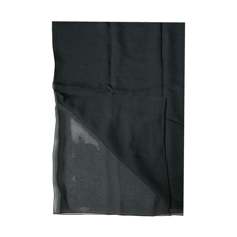 Dolce & Gabbana Dark Green Silk Neck Wrap Foulard  Scarf