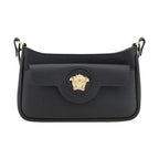 Versace Black Calf Leather Bos Taurus Shoulder Bag