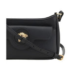 Versace Black Calf Leather Bos Taurus Shoulder Bag