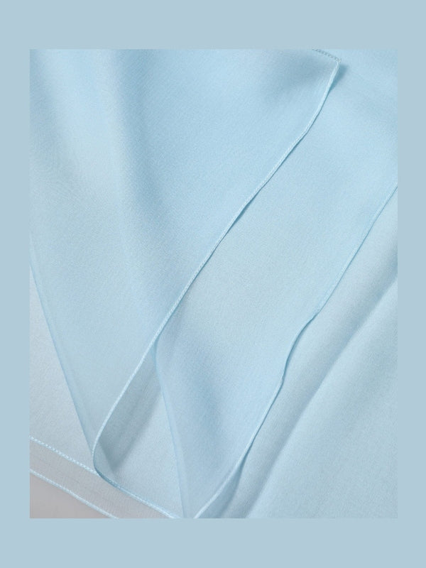 Dolce & Gabbana Light Blue Stole Silk Neck Wrap Shawl Scarf