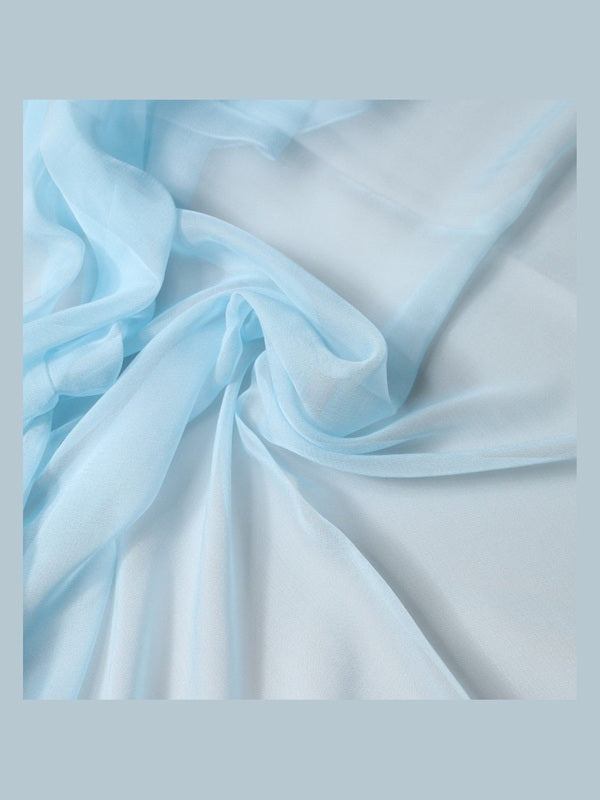 Dolce & Gabbana Light Blue Stole Silk Neck Wrap Shawl Scarf