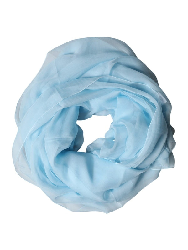 Dolce & Gabbana Light Blue Stole Silk Neck Wrap Shawl Scarf