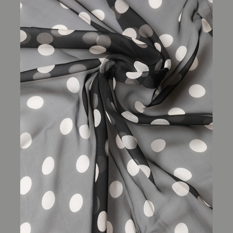 Dolce & Gabbana Black Polka Dot Silk Neck Wrap Shawl 205cm x 137cm Scarf