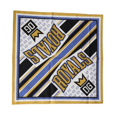Dolce & Gabbana Multicolor DG Royals Square Foulard Men 50cm x 50cm Scarf