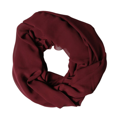 Dolce & Gabbana Maroon Silk Stole Neck Wrap Shawl Men 200cm x 130cm  Scarf